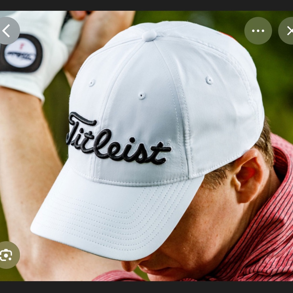 Titleist White Cap with Black Logo Edgewood Tahoe